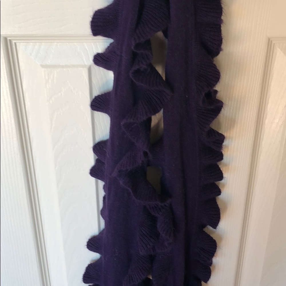 Purple Ruffle Infinity Scarf - Picture 3 of 4
